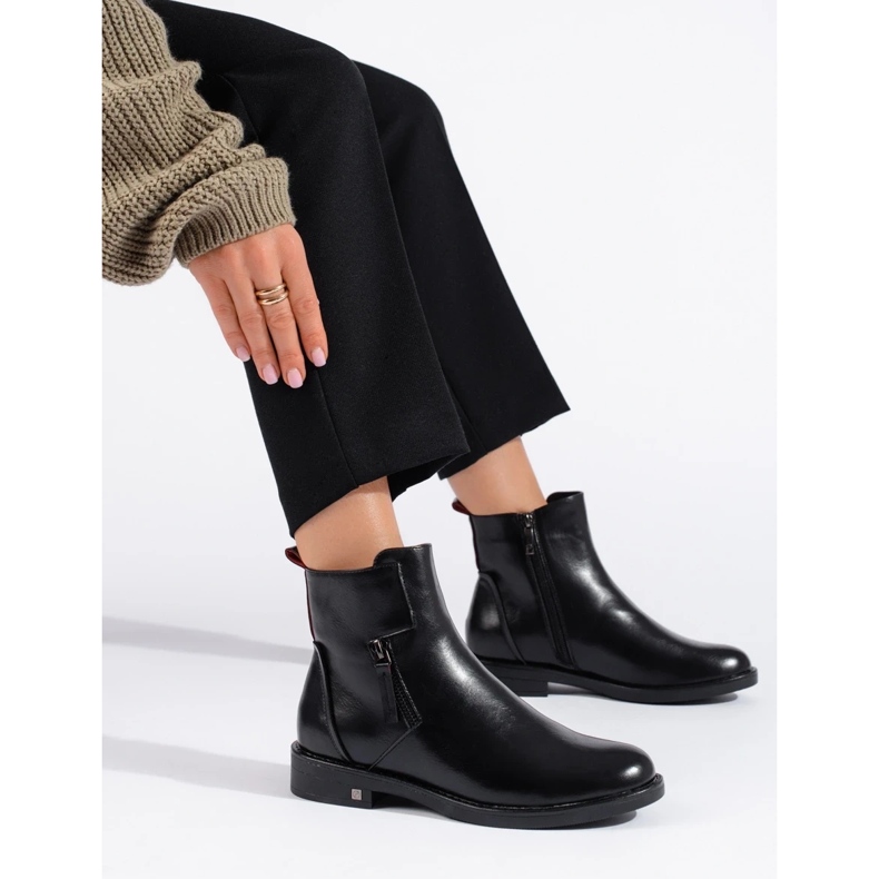 W. Potocki Svarta eleganta ankelstövlar för kvinnor från Potocki 2