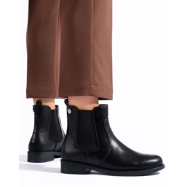 Shelovet svarta Chelsea-stövlar för kvinnor 1