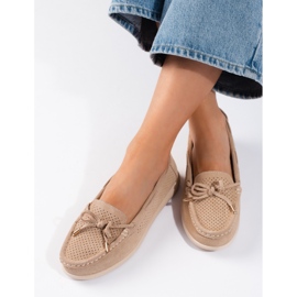 Goodin Beige loafers för damer 2