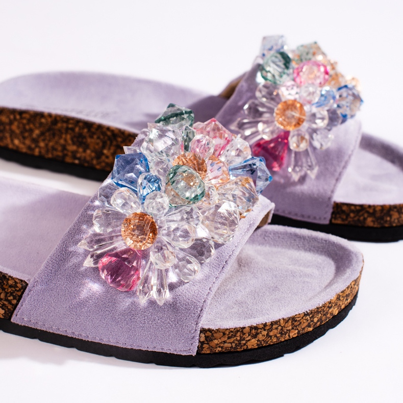 Damtoppor i lila mocka violett 2