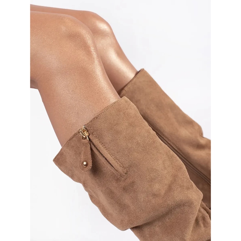 Beige mocka damstövlar 1