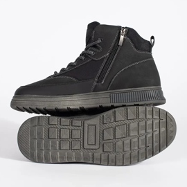 Svarta isolerade höga vinterstövlar för män 1