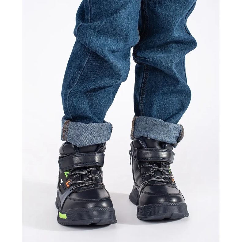 Höga, isolerade pojkstövlar blå 1