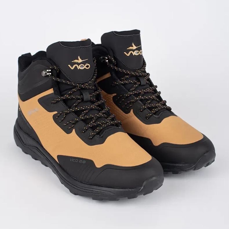 Vico Svarta och bruna höga vandringsskor för män 1