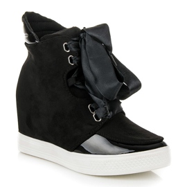 Forever Folie Sneakers med ett band svart 1