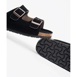 Goodin Svart läder flip flops 4