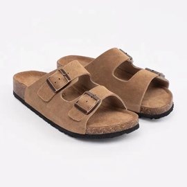 Goodin Brunt läder flip flops 2