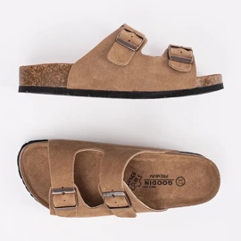 Goodin Brunt läder flip flops 1
