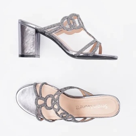 Silver High Heels Sergio Leone med zirkoner silver- 4