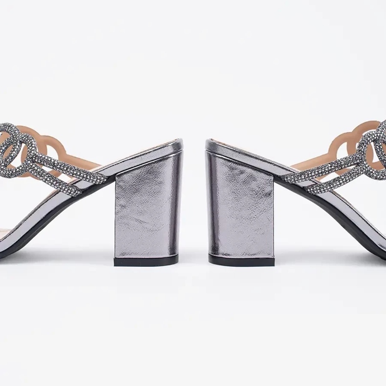 Silver High Heels Sergio Leone med zirkoner silver- 1