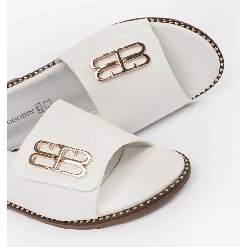 Goodin Vita kvinnors flip flops med en platt sula med en prydnad 1