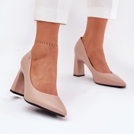 Vinceza Eleganta pumpar på Vincez 62221 Barb beige 2