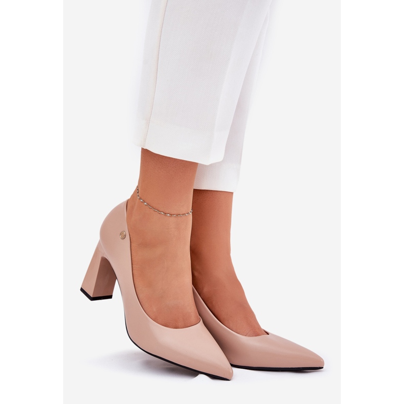 Vinceza Eleganta pumpar på Vincez 62221 Barb beige 1