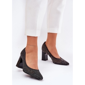 Dekorerade nätpumpar på Vinceza 62211 Black Post svart 2