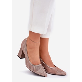 Dekorerade nätpumpar på Vinceza 62211 Beige Post 1