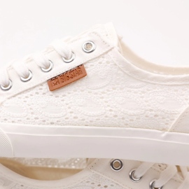 Big Star kvinnors sneakers med mönster W274925 vit 2