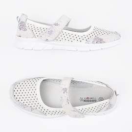 Goodin Vit OpenWork Läder Sport Ballerinas 4