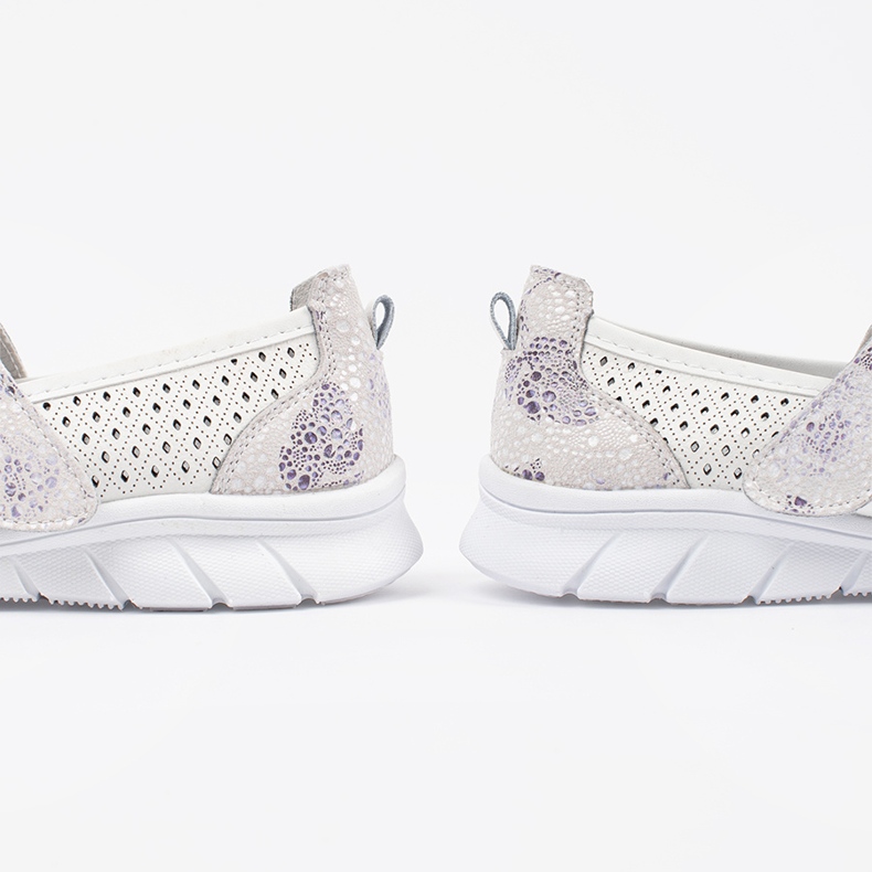 Goodin Vit OpenWork Läder Sport Ballerinas 1