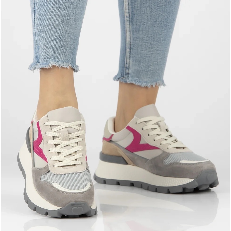 Filippo DP7070/25 lädersneakers beige 2