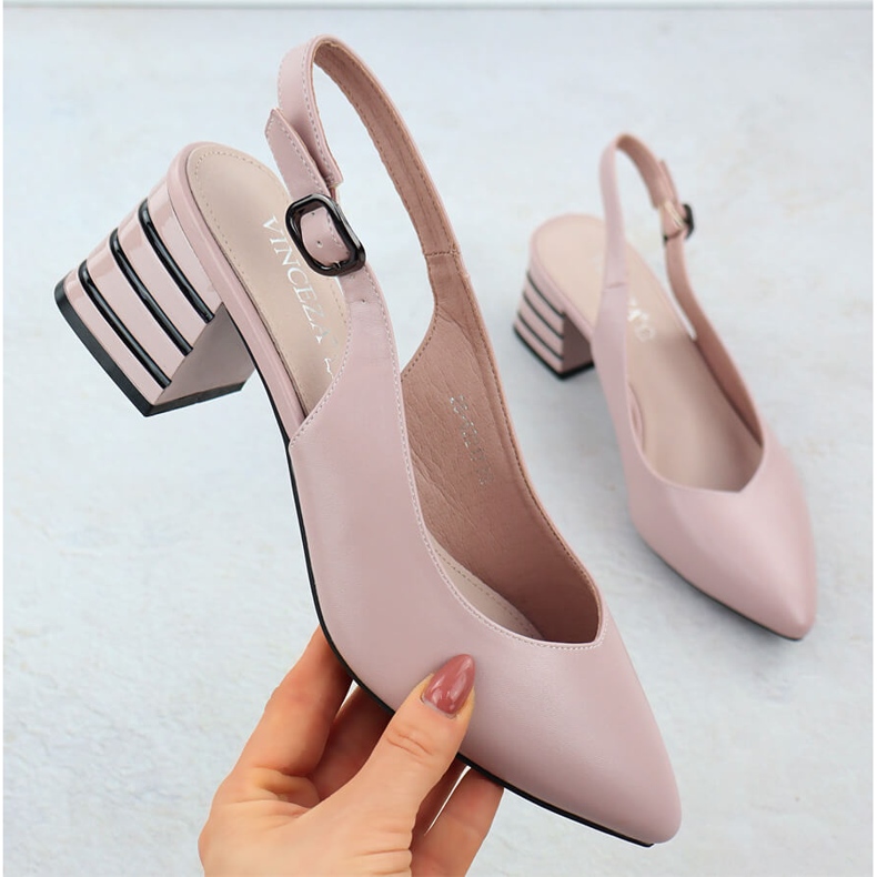 Kvinnors pumpar på en dekorativ hälrosa Vinceza 62217 1