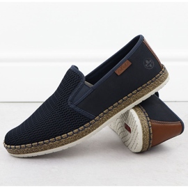 Herrskor infogade Espadrilles Navy Blue Rieker B5265-14 blå 3