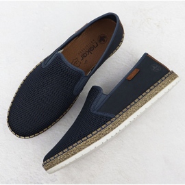 Herrskor infogade Espadrilles Navy Blue Rieker B5265-14 blå 4