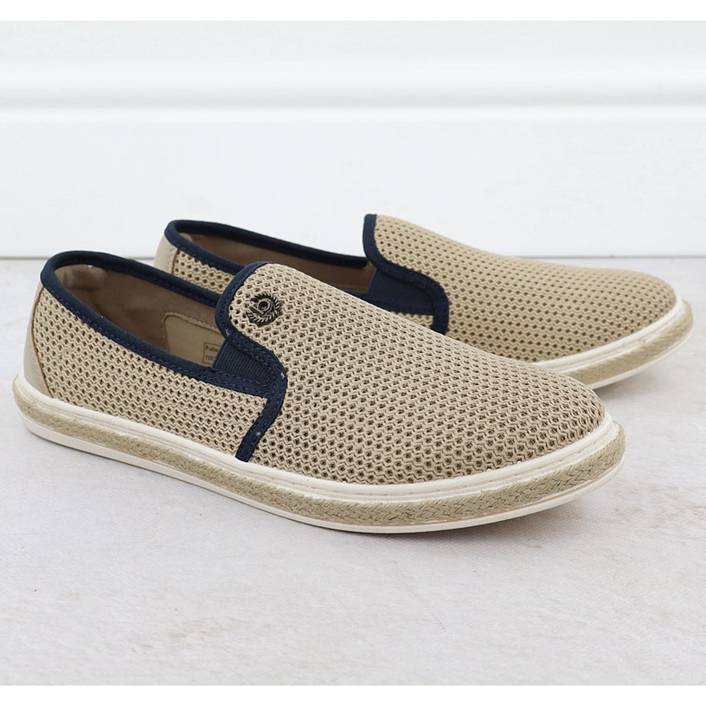 Herrskor gled in bugatti 321-asp61-6900 espadrilles beige 1