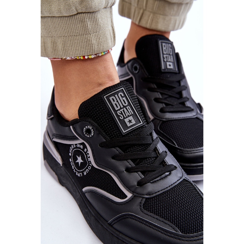 Kvinnors Big Star LL2744443 Svart-delande sportskor 1