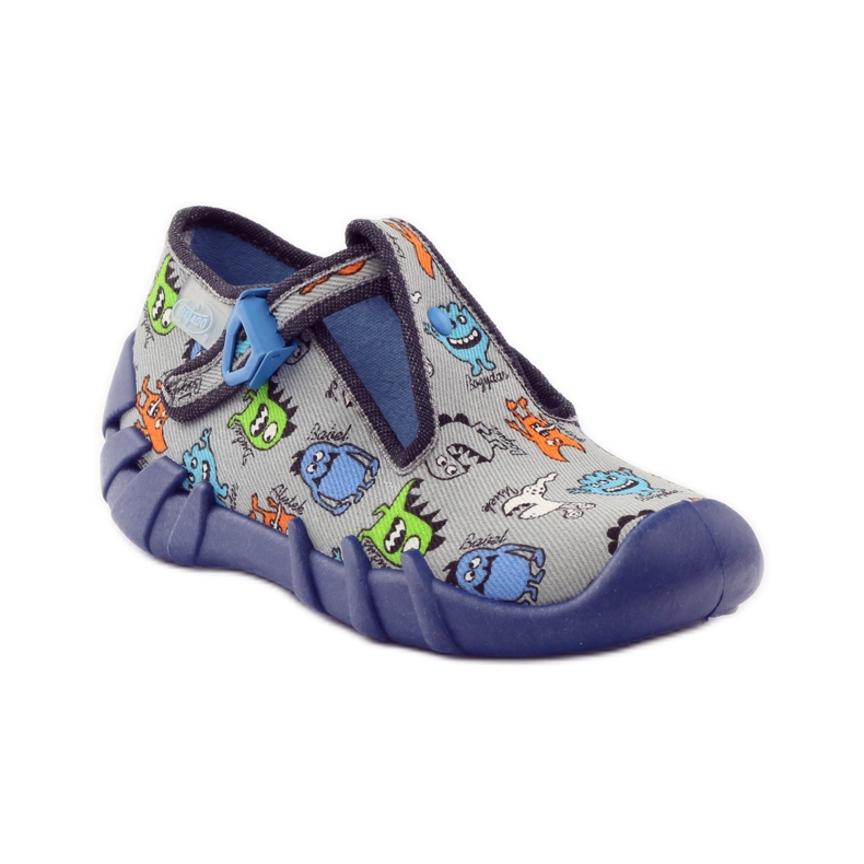 Tofflor pojkar varelser Befado 110p308 grå blå 1