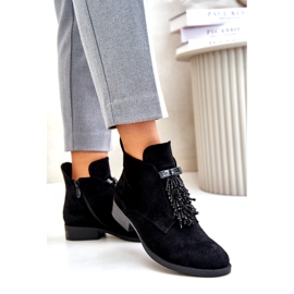 S.Barski Isolerade kvinnors stövlar med en blixtlåsprydnad S. Barski HY42-715 svart 4