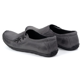 Olivier Herrskor läder loafers satt in 306 kz grå 4