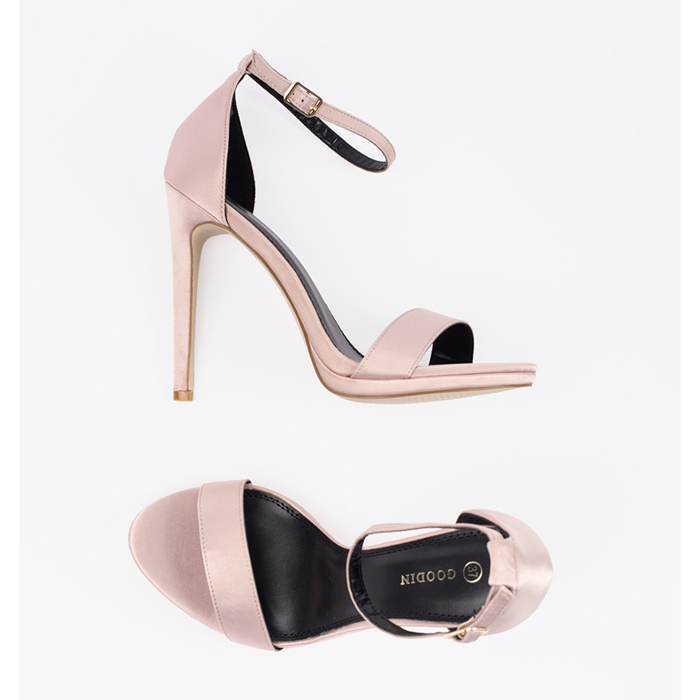 Shelovet högklackade damsandaler rosa 2