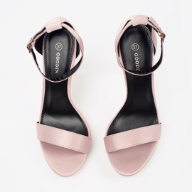 Shelovet högklackade damsandaler rosa 1