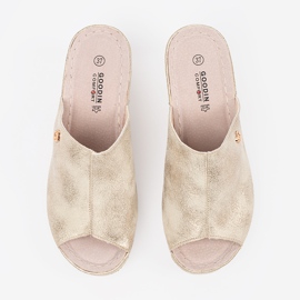 Goodin Golden Summer Summies Women's Wedges gyllene 2