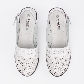 Goodin Vit målade låghöjda sandaler 2