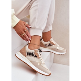 Kvinnors sportskor på plattformen Zebra Beige 9