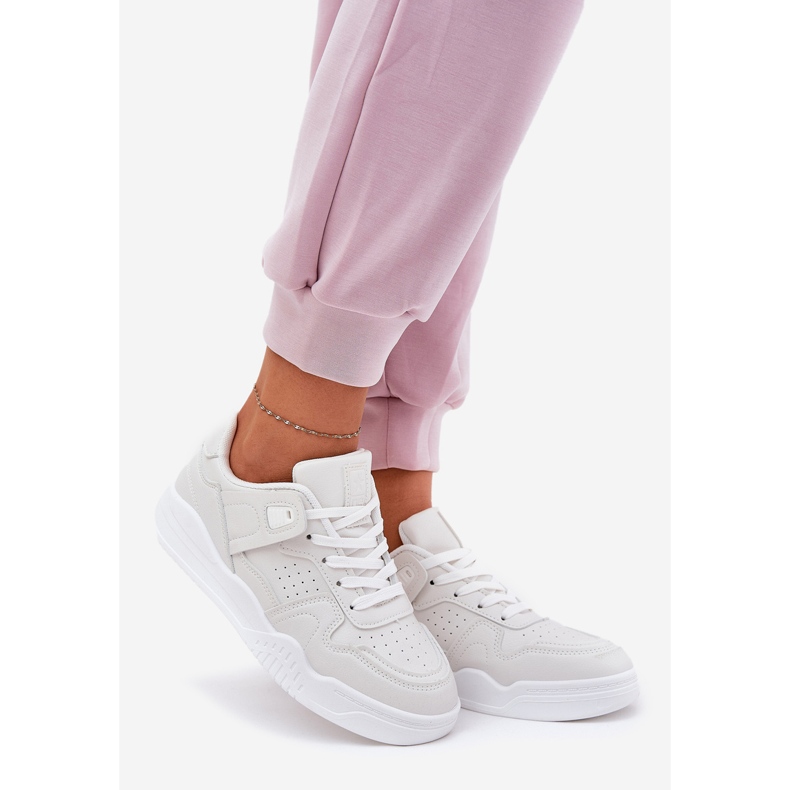 Kvinnors sneakers sportskor med Eco Leather White vit 1