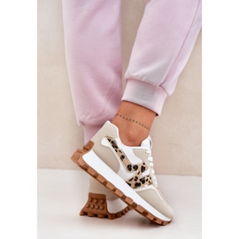Sneakers sportskor kvinnors beige leopardtryck 6