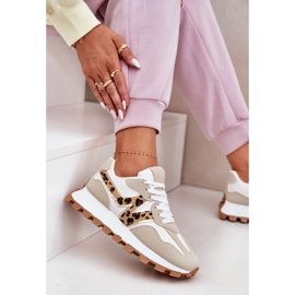 Sneakers sportskor kvinnors beige leopardtryck 8