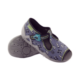 Befado tofflor 217p092 chasers grön grå svart vit 3