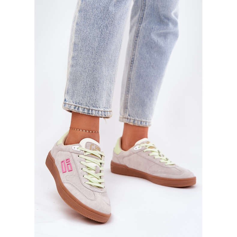 Suede Sports Shoes for Women D.Franklin DFSH387005 Trooped White vit 2