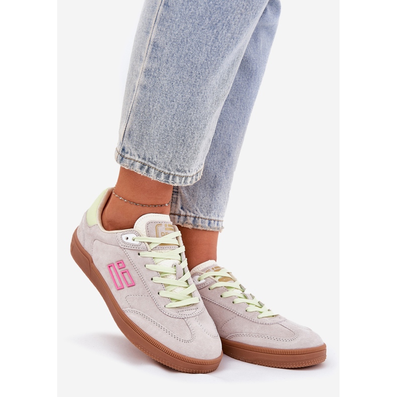 Suede Sports Shoes for Women D.Franklin DFSH387005 Trooped White vit 1