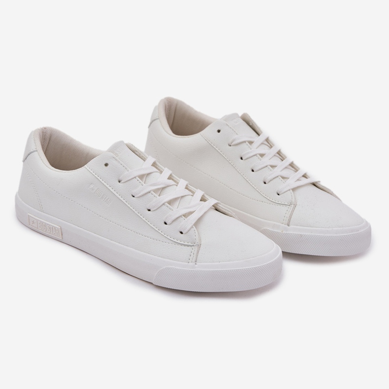 Herrklassiker Low Eco Leather Sneakers Big Star NN174250 White vit 1