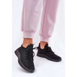 Svarta Slip-On sportskor för kvinnor 2