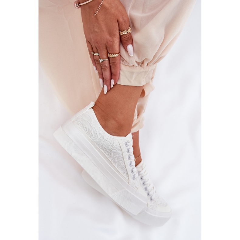 Big Star RR274747 kvinnors spetsar sneakers vit 2