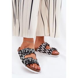 S.Barski Kvinnors flip flops med spännen och glitter S. Barski RB51-006 svart 2