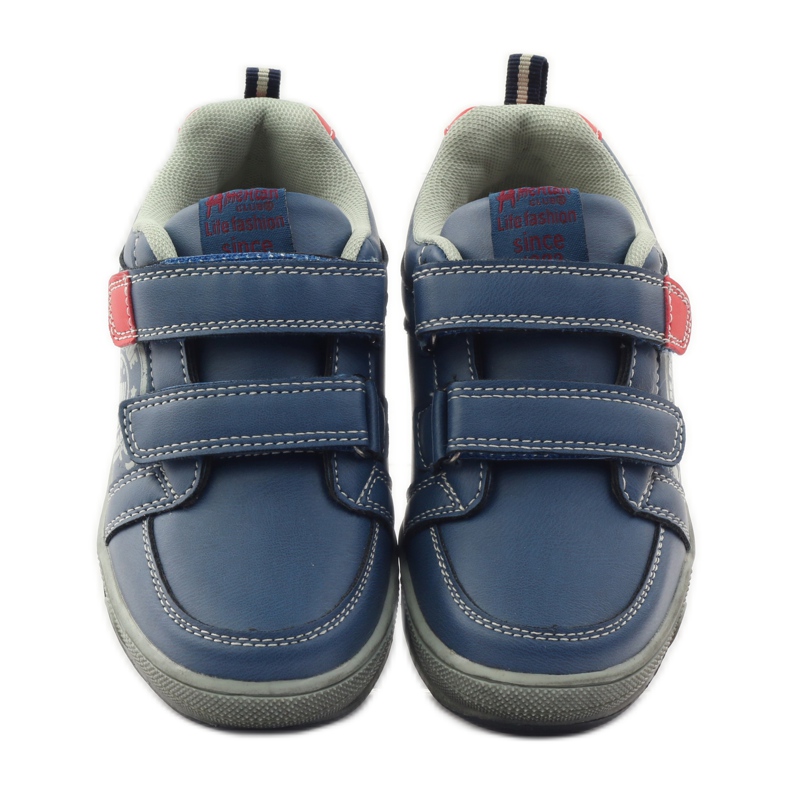 American Club Amerikanska CA51 sportsneakers med kardborreband röd mångfärgad grå 4