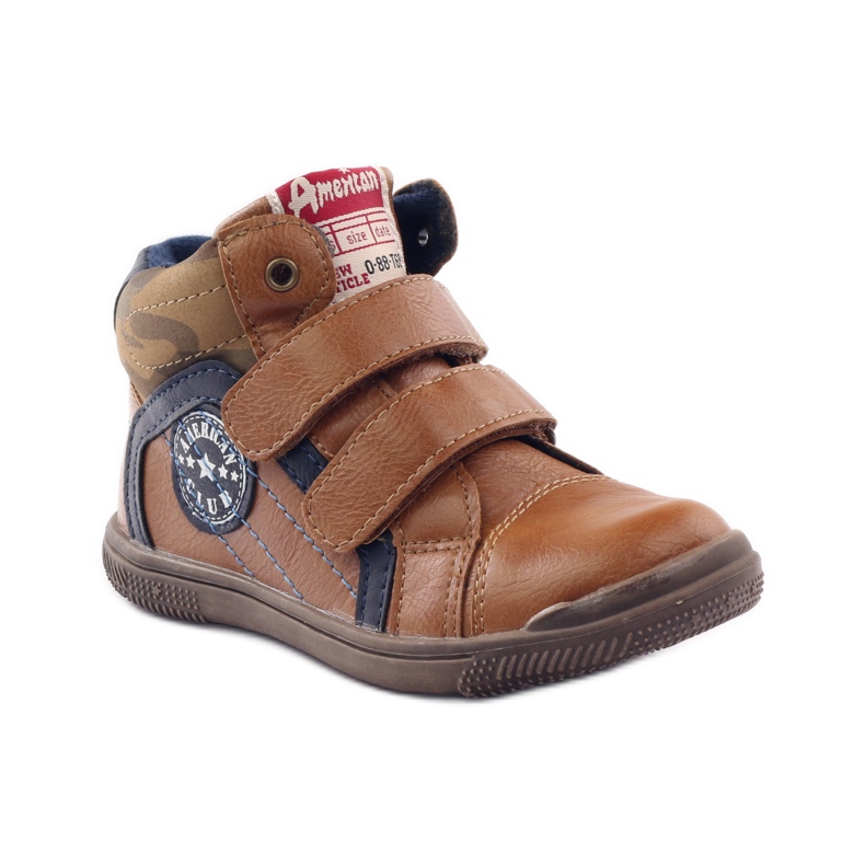 American Club Sport med ett amerikanskt 16213-läderinlägg marinblå brun 1