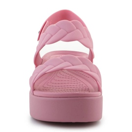 Crocs Brooklyn vävd låg kil 209977-6xx sandaler rosa 2