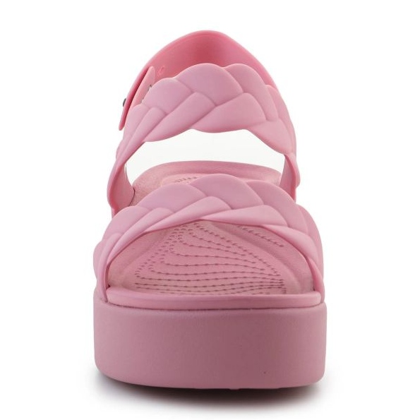 Crocs Brooklyn vävd låg kil 209977-6xx sandaler rosa 2